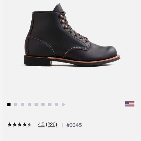 New Red Wing Men’s Blacksmith 6inch boot in Black prairie leather. Size 8.5 - Picture 2 of 15